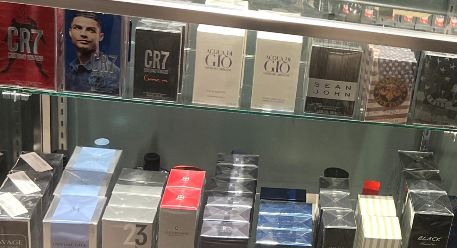 A case of cologne at Mr S Clothing